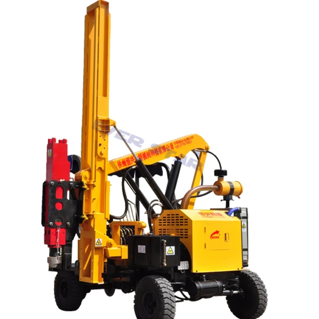 
hydraulic pile driver and post hole digger 