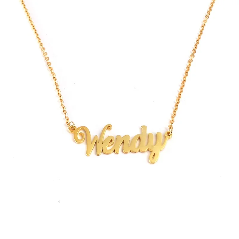 

925 Solid Silver Jewelry Personalized Custom Name Plated Initial Choker 18k Gold Plated Chain Necklaces Fashion Birthday Gifts, Silver/gold/rose gold