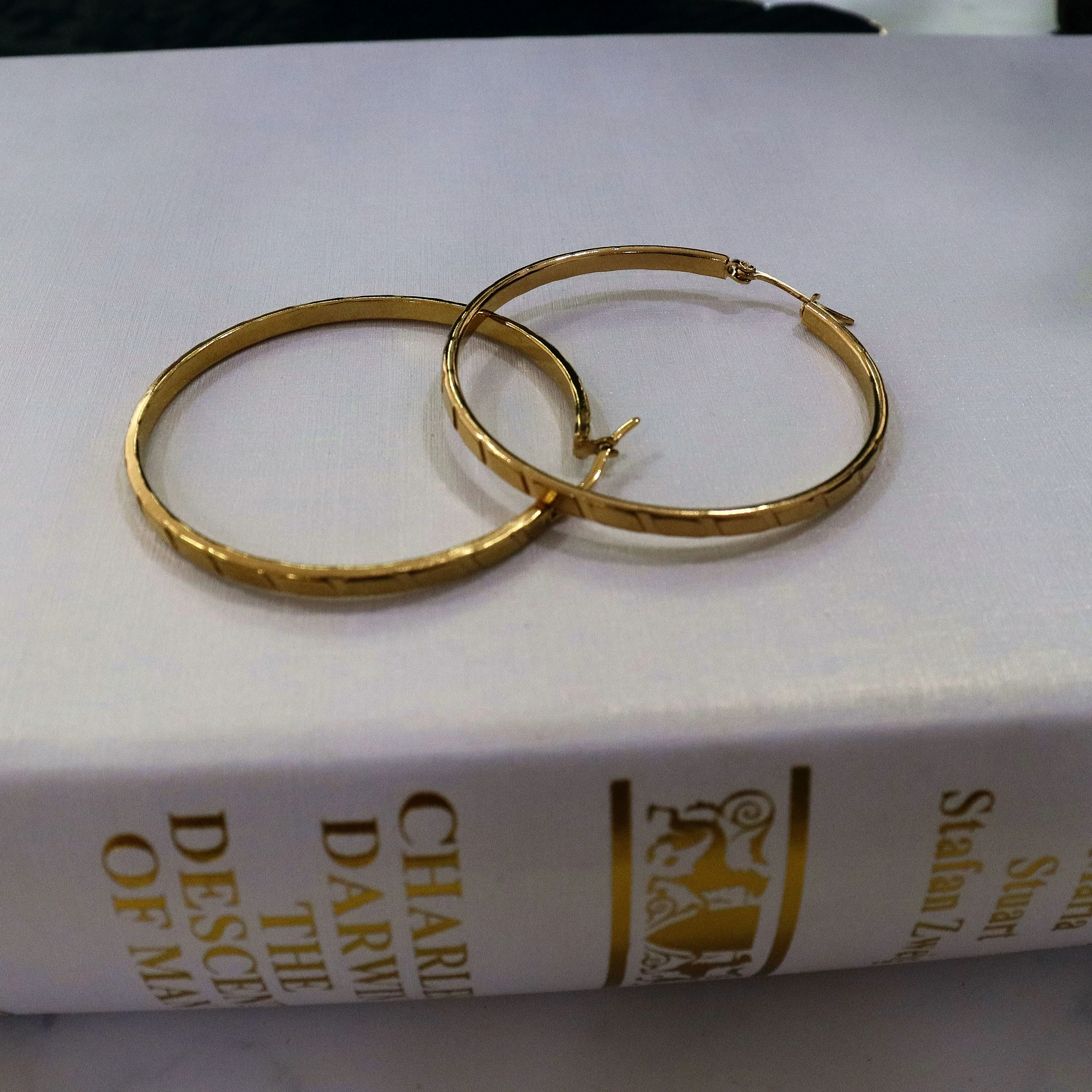 

18k Gold Jewelry Fashion Minimalist Large Circle Hoop Earrings High Quality Stainless Steel Gold Big Hoop Earrings For Women