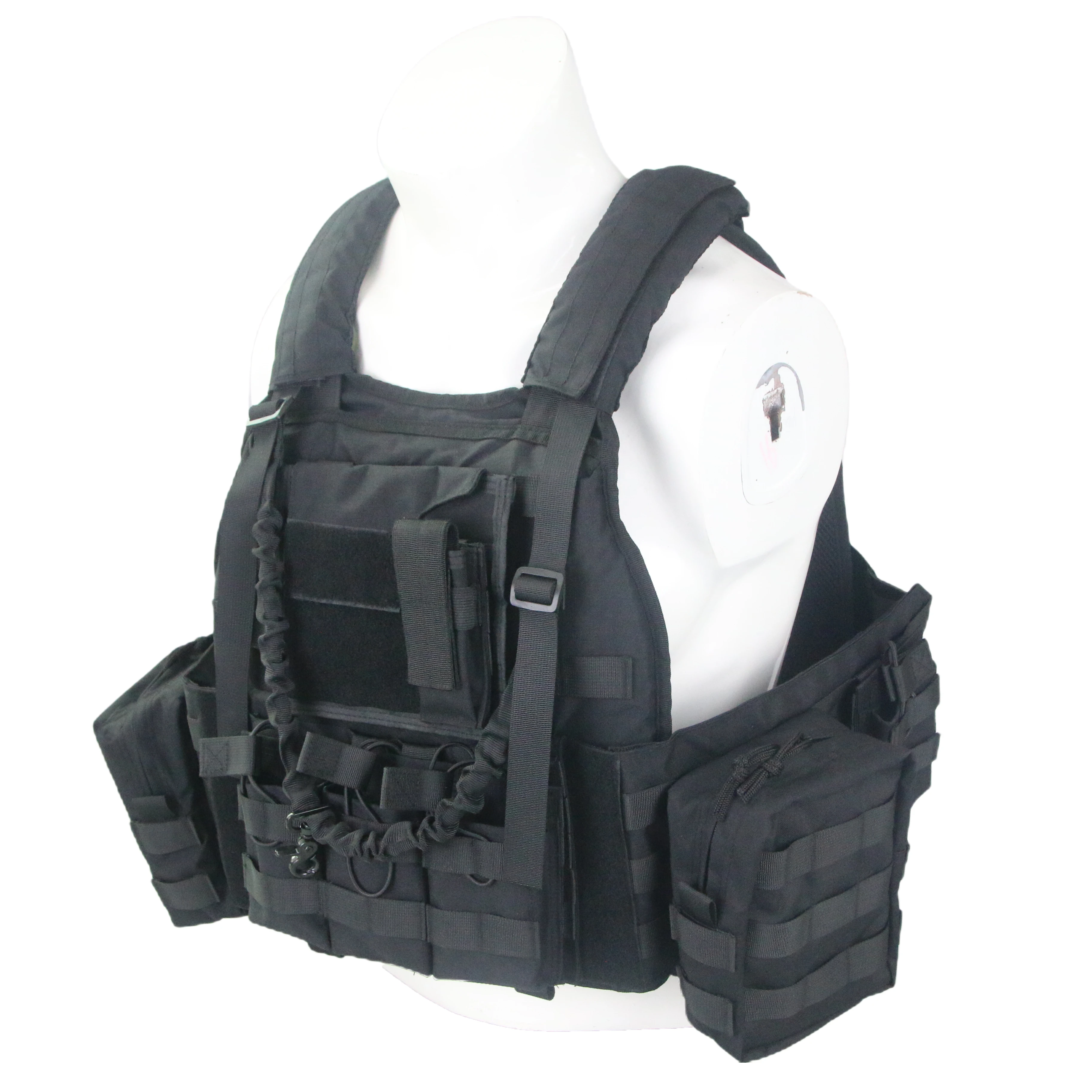 

US local shipping custom cordura bulletproof military body gear vest armor vest swat tactical military tactical vest molle, Black