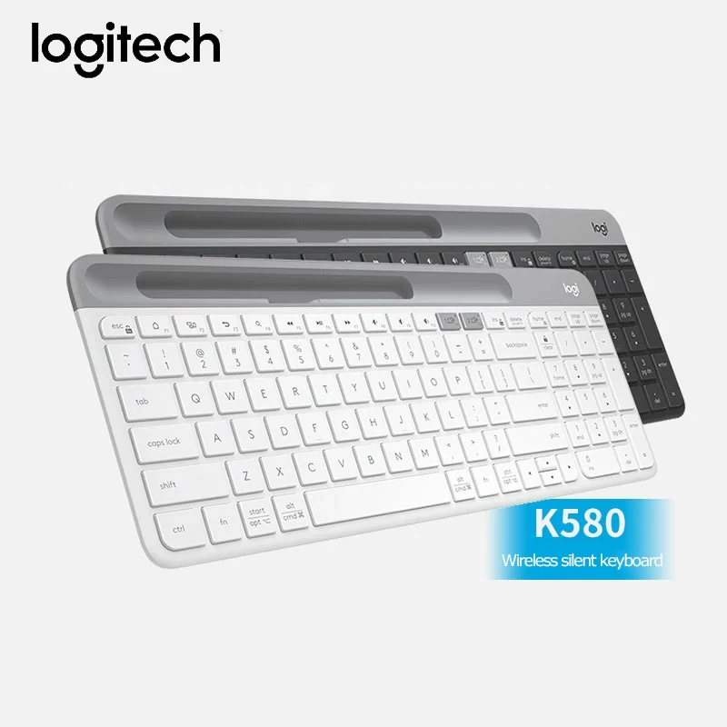 

Logitech K580 Wireless Keyboard Portable 2.4G Bluetooth Original Multi-Device Unifying Dual Mode Portable For PC Tablet Phone