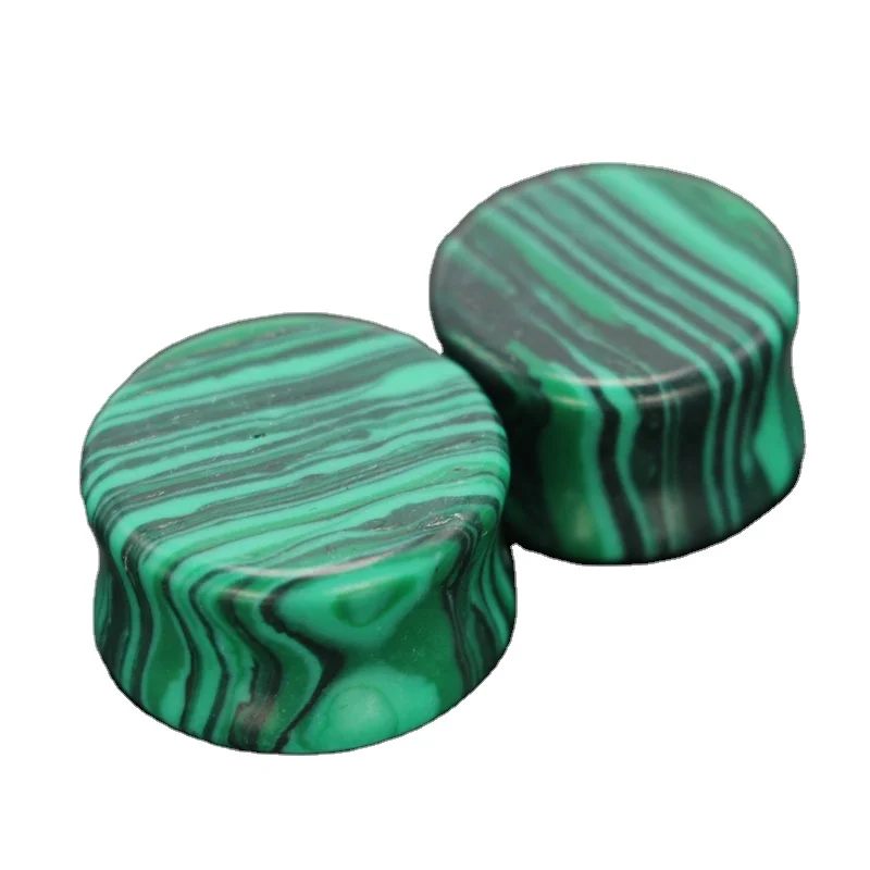 

Wholesale Malachite Stone Ear plugs Expander Plug Women Earing