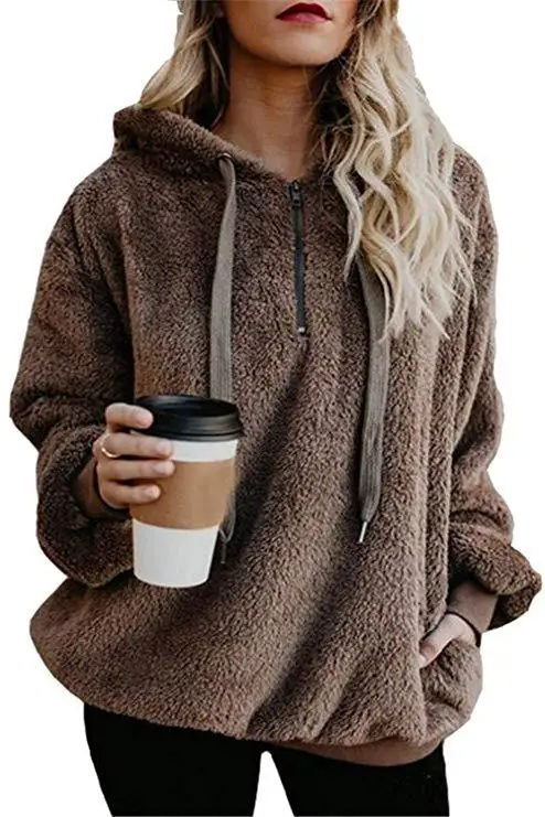 light brown oversized moletom com capuz