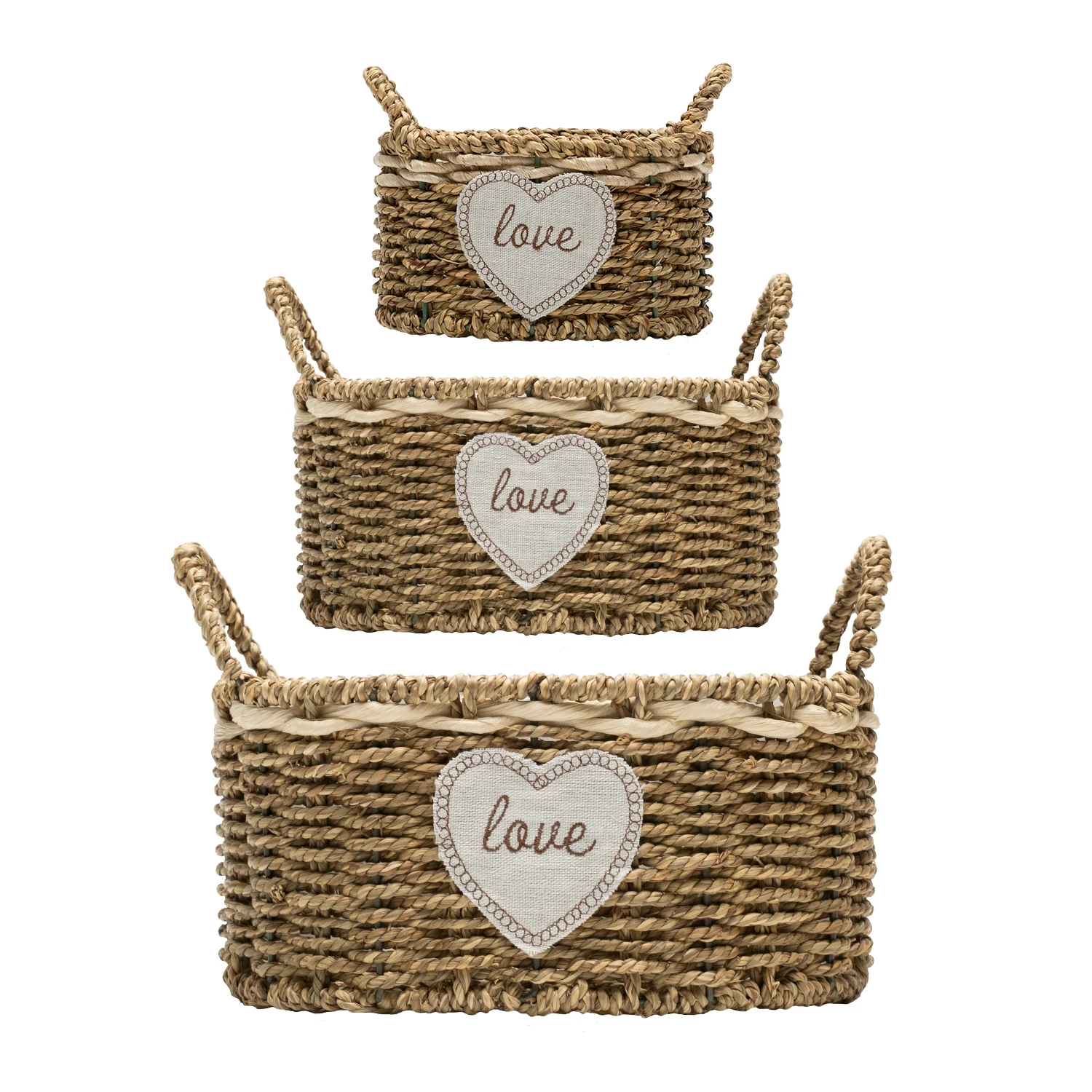 

Wholesale Kitchen Vegetable Storage Baskets Multipurpose Plant Fiber Rope Woven Storage Basket Set