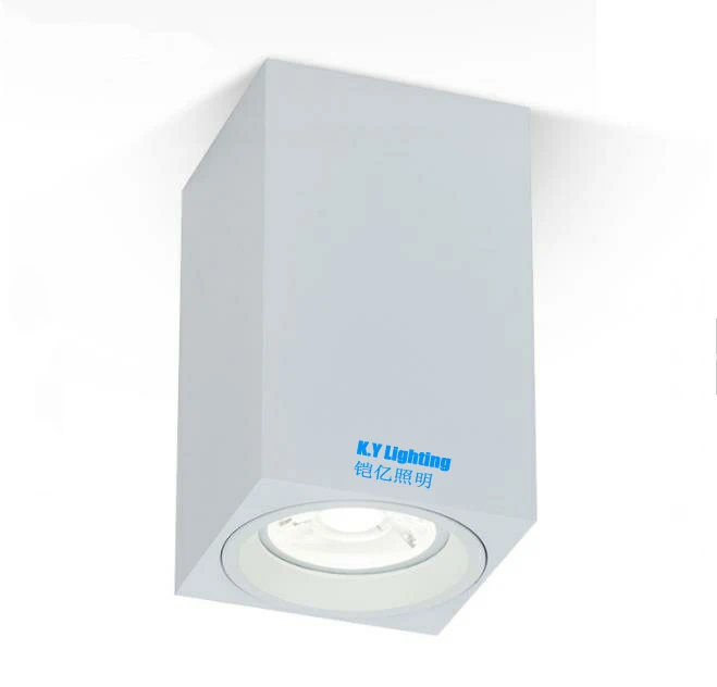 Square ceiling down lighting fixture  GU10 surface mounted light