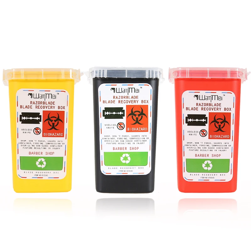 

Blade recycling bin Razor blade recycling bin Salon household blade storage bin