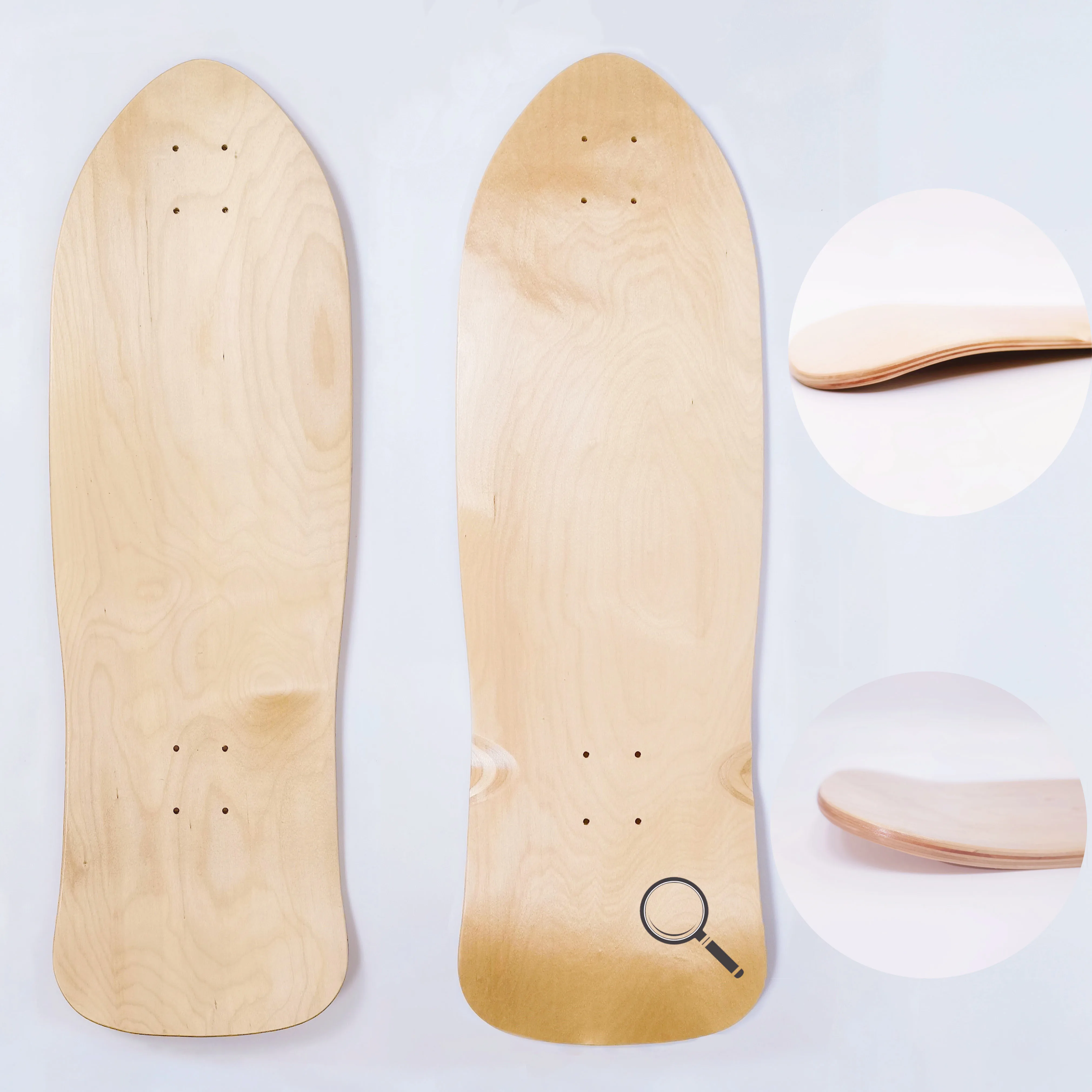 

OEM wholesale land surf skateboard 7 lay custom blank wooden maple old school surf skate cruiser skateboard decks, Customized color