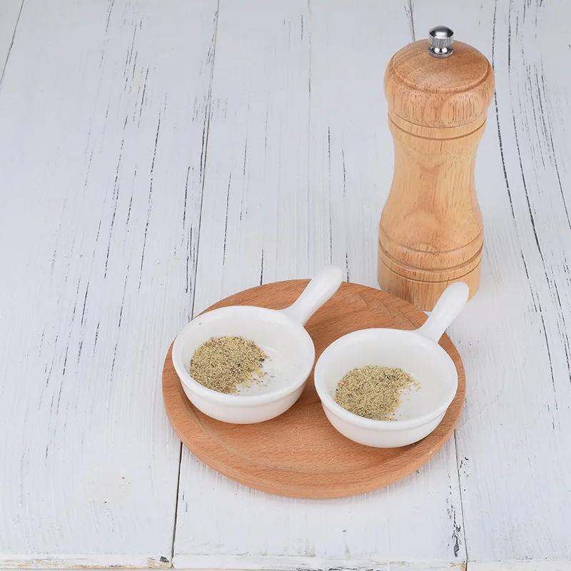 

Amazon Hot Sale Oak Wooden Kitchen Bottle Tool Solid Seasoning Ceramic Core Spice Salt and Pepper Grinder