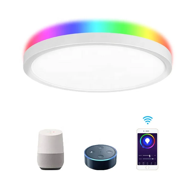 

Multifunctional Smart Wifi Voice APP Remote Control Bedroom Living Room Music RGBW Led Ceiling lamp