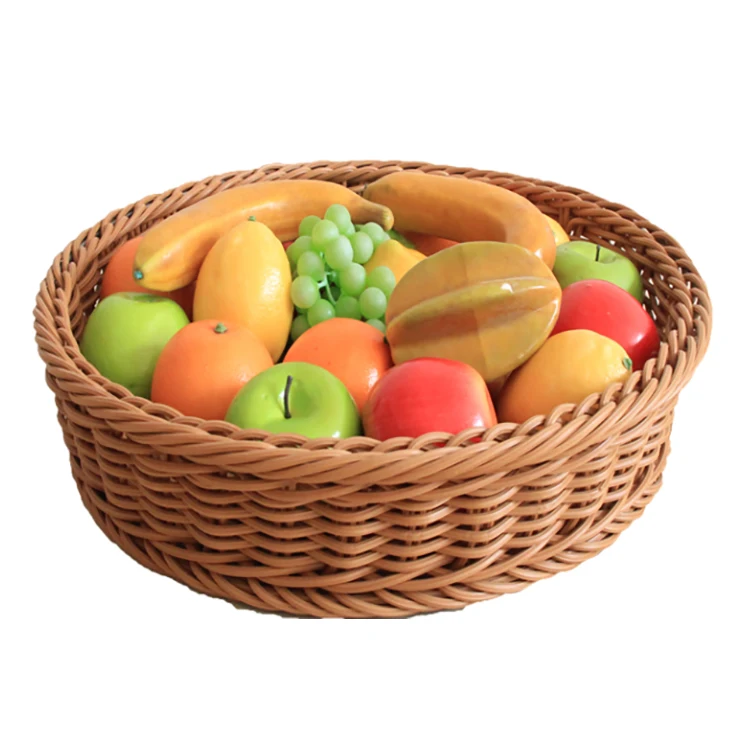 

2021 natural environmentally friendly round food storage handmade rattan basket