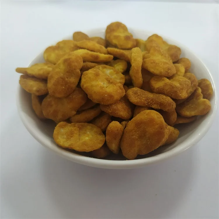 
Hot sale cheap price crispy snacks curry flavor broad bean chips 