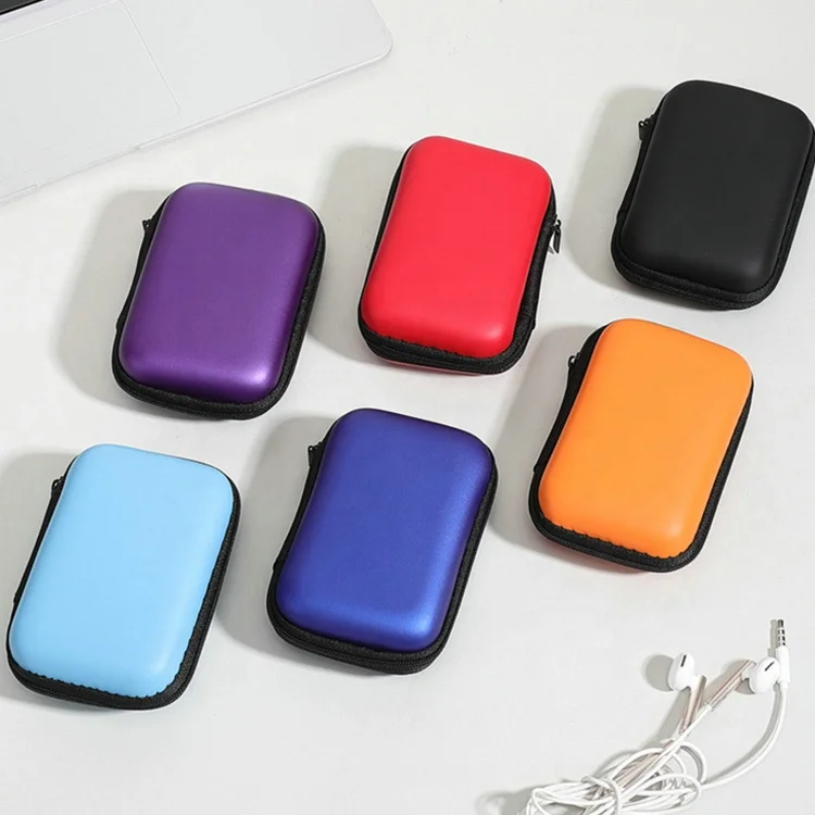 

Carrying Zipper Portable Earplug Data Line Storage Case Headphone Case EVA Earbud Earphone Case, Customized color