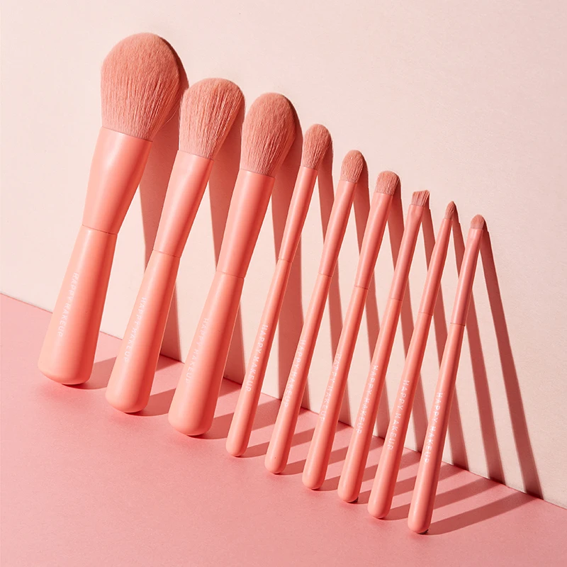 

high quality hot private label makeup brush set pink