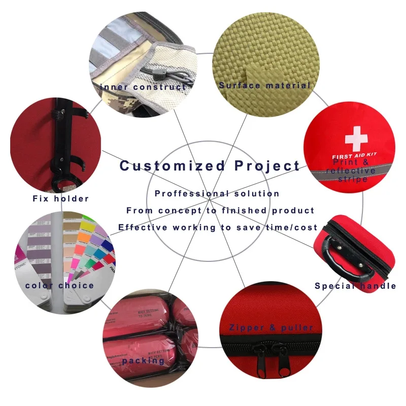 hard shell first aid kit for home car emergency medical bag