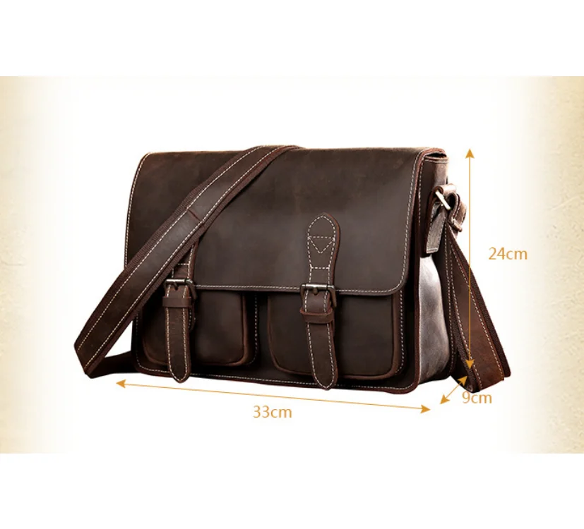 Bolso De Hombro De Cuero De Vaca Crazy Horse Para Hombre,Estilo Vintage  Italiano,Nuevo - Buy Bolso De Cuero Genuino Para Hombre,Maletín De Cuero  Genuino Para Hombre,Bolso Cruzado De Cuero Para Hombre Product