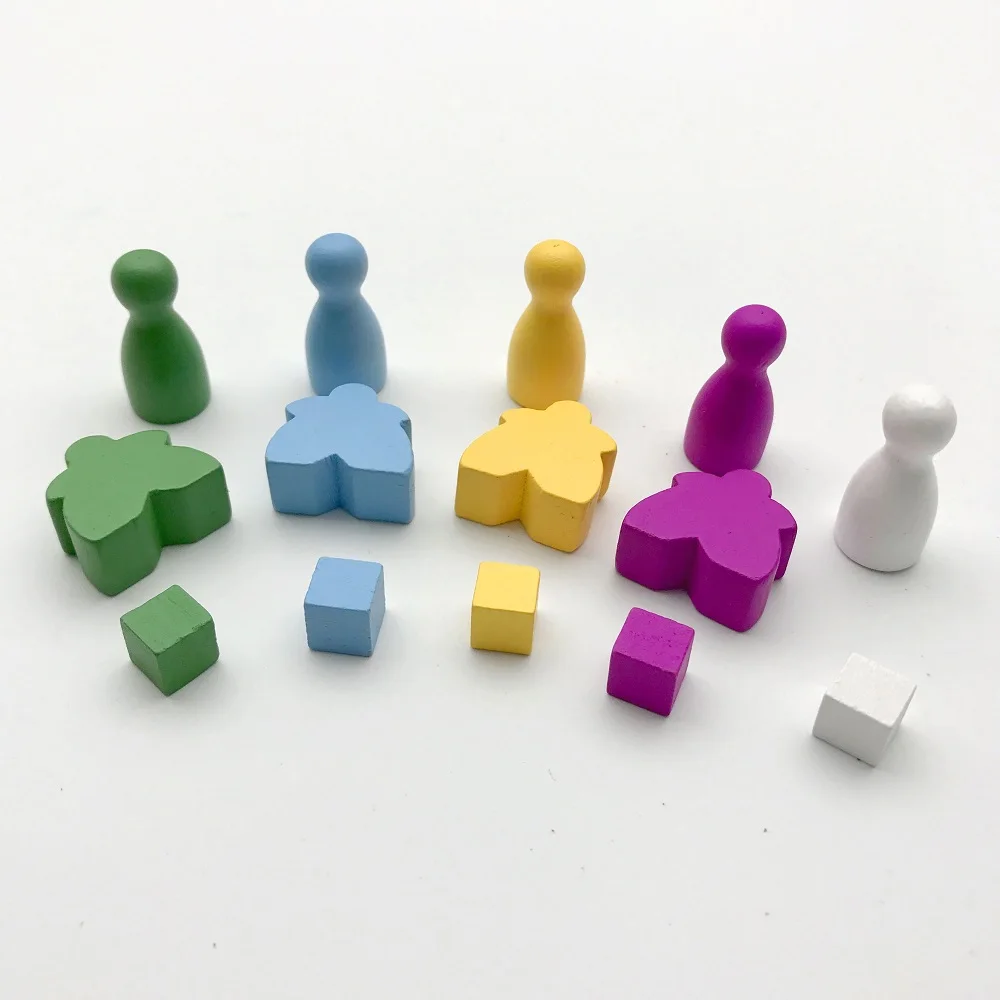 High Quality Custom Colorful Board Game Accessories Wooden Animal Meeples Buy High Quality