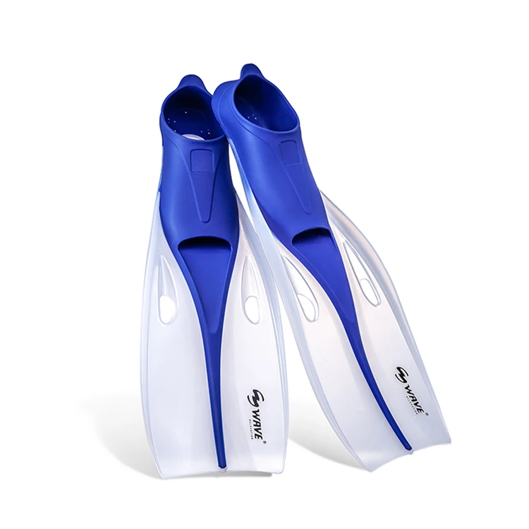 

High quality TPR scuba snorkel diving open heels spearfishing fins set with adjustable, Yellow, blue