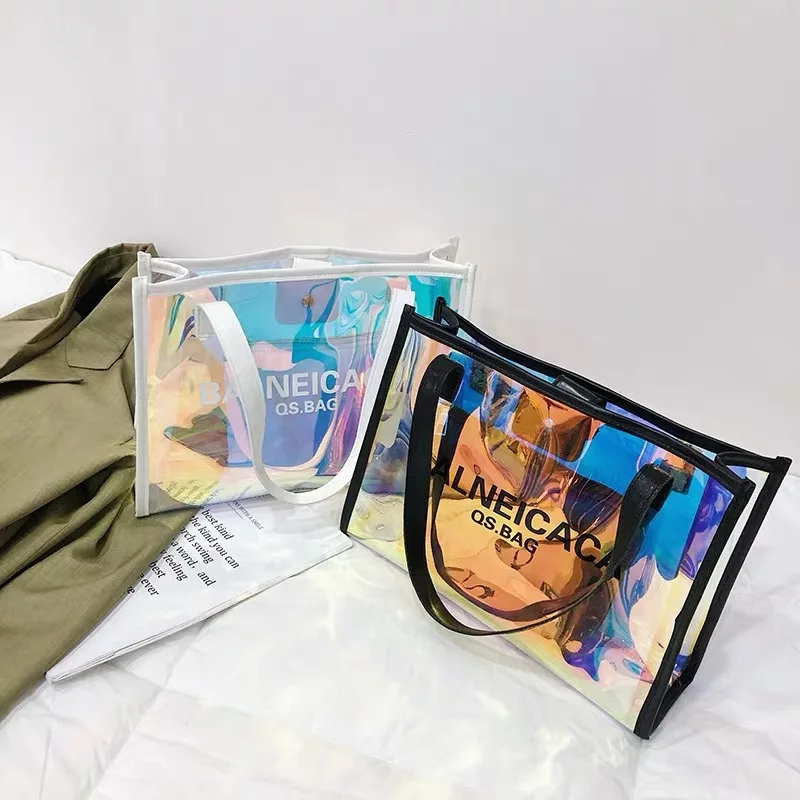 

Fashion Transparent Pvc Cosmetic Bag Clear Waterproof Pvc Tote Bag with Zipper, Customers' requirement