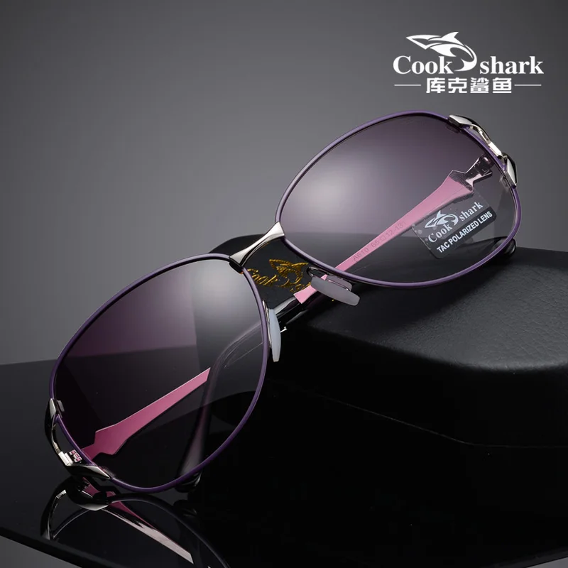 

Cook shark new 2021 sunglasses ladies polarized sunglasses tide ultra light driver driving glasses retro