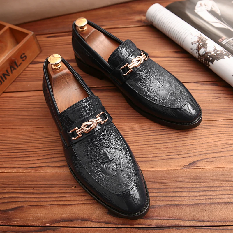 

Slip On Wedding Loafers Shoes Comfortable Fashion Men Casual Leather Shoes