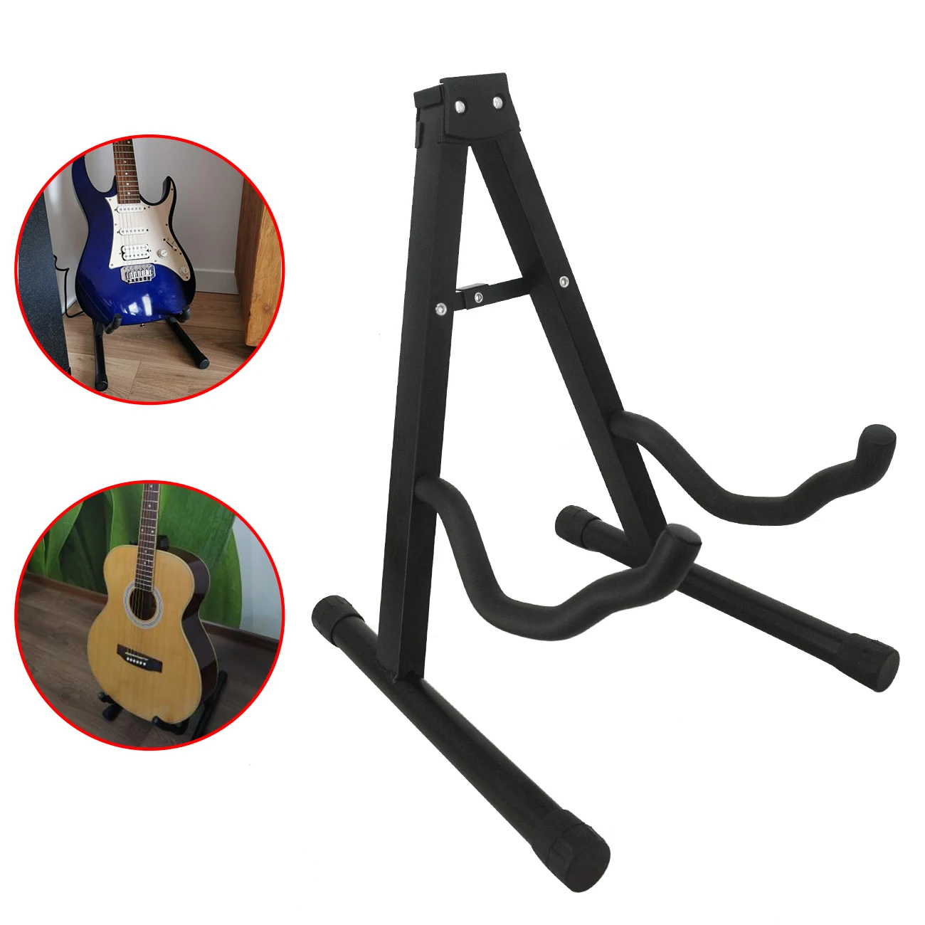 

wholesale Black aiersi metal Folding A Frame style musical stand for guitar bass stringed instruments