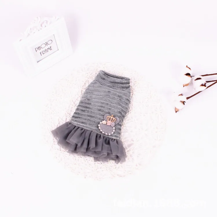 

Drop Shipping Wholesale Pink Black Dog Cat Dress