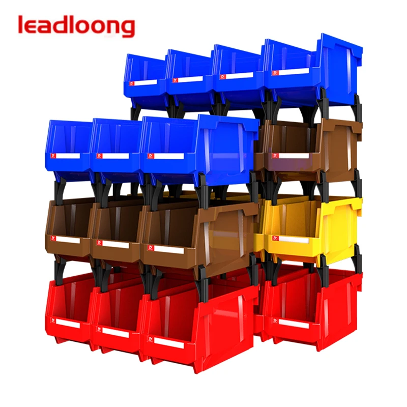 

LEADLOONG V3 276*139*128MM Plastic Hanging Stackable Storage Organizer Bin 11-Inch x 5-Inch x 5-Inch12Pack