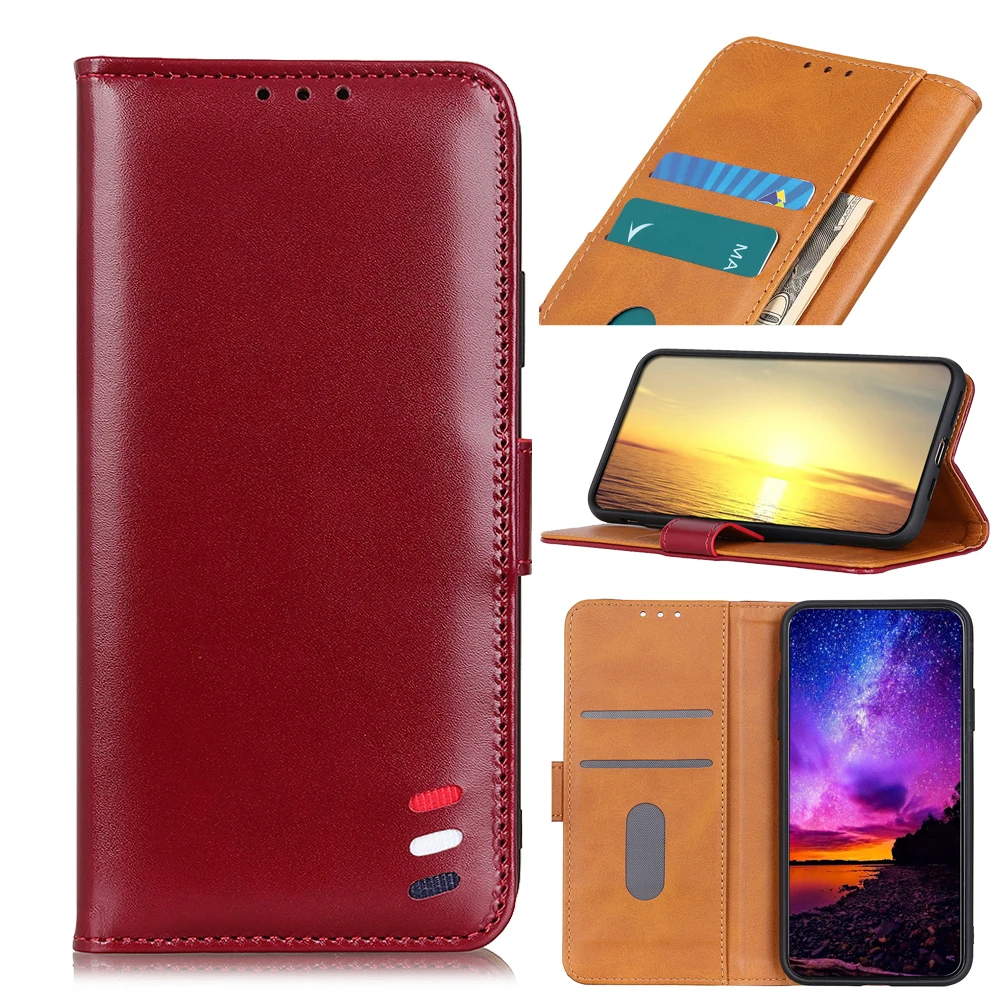 

Pearlescent stripe PU Leather Flip Wallet Case For Motorola Moto G POWER 2022 With Stand Card Slots, As pictures