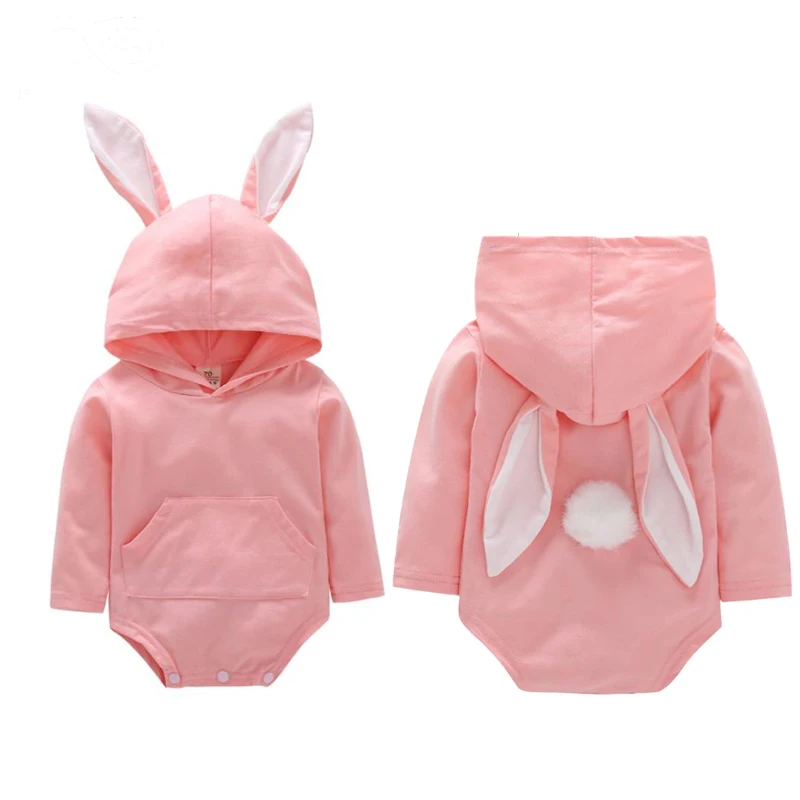 

Wholesale Kids Easter Clothing Rabbit Ears Baby Rompers For Festival Gift, As pic show