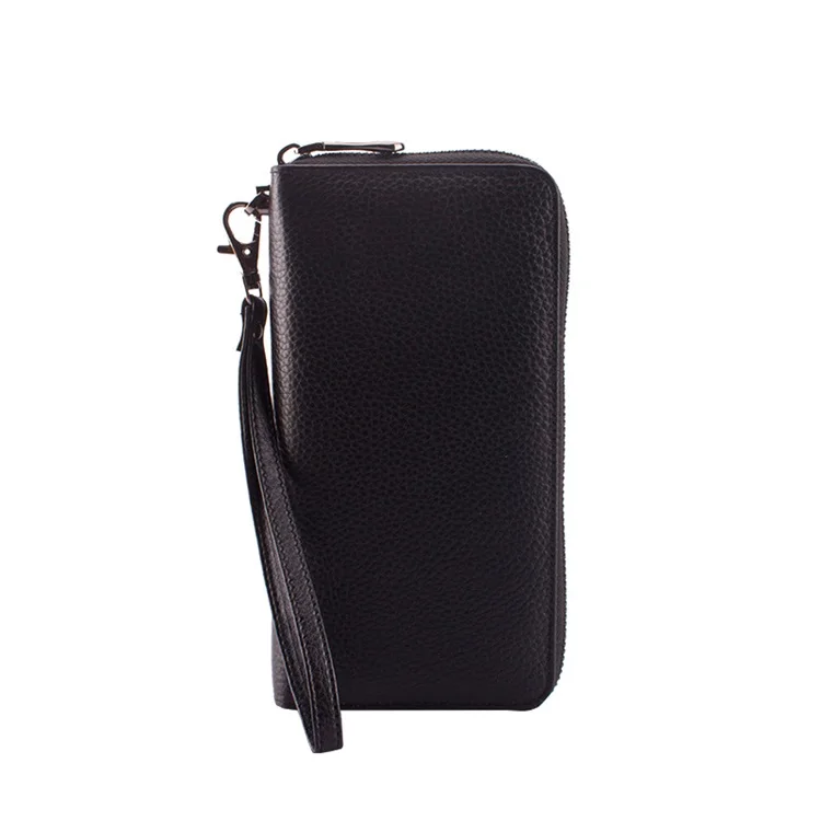 

Qetesh Top Layer Leather Wallet Zip Around Wallet Clutch Travel Long Purse For Women