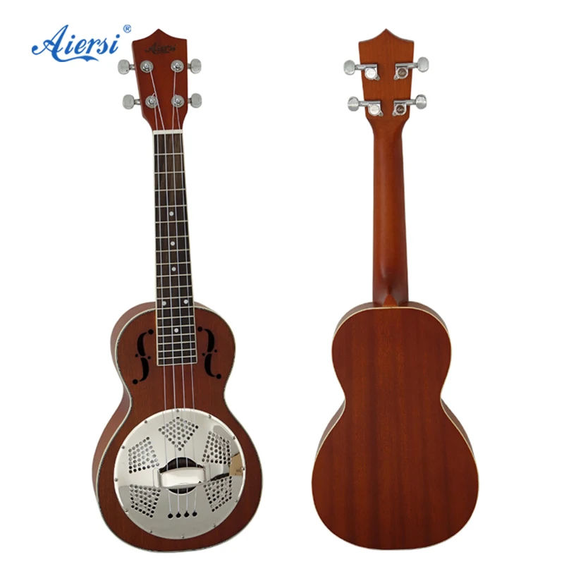 Wholesale Price Aiersi Brand Ukelele Mahogany Body 26 Inch Tenor Resonator Ukulele Custom logo String Instrument