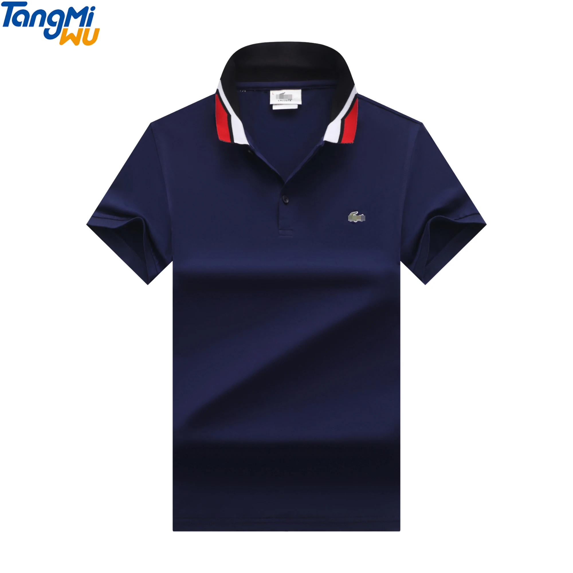

2021 High Quality Luxury Brand tshirt Blue 100% Cotton Knitted Embroidered Plain Golf man polo t-shirt custom