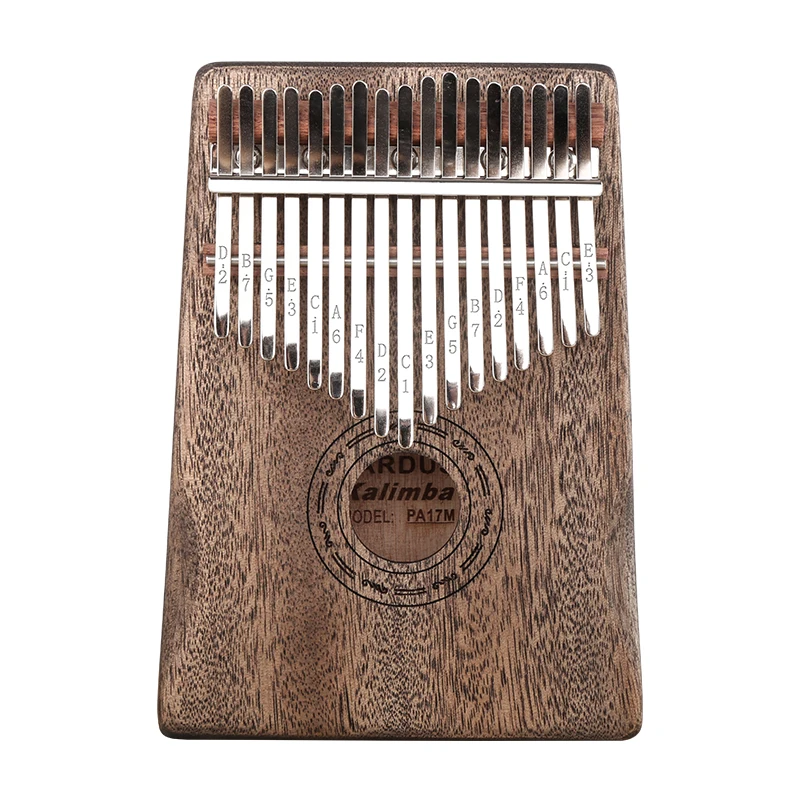 

17-key portable musical instrument thumb piano mahogany body Kalimba on sale, Natural