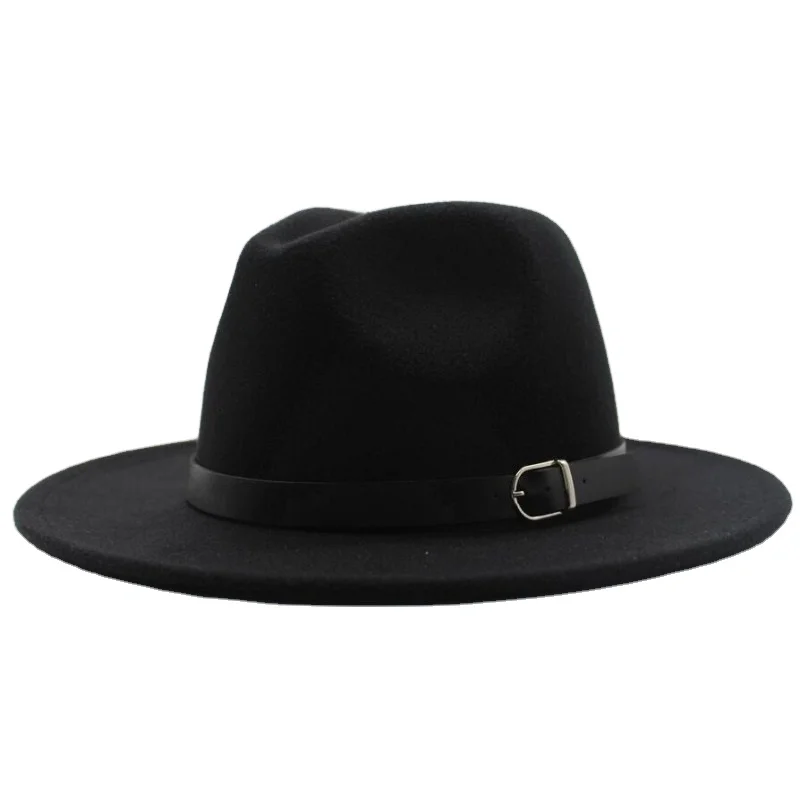 

Winter Autumn Woolen Women Men Ladies Fedoras Top Jazz Hat European American Round hats Bowler Hats