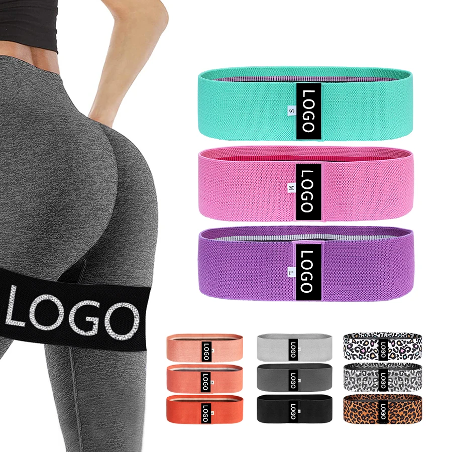 

Custom LOGO Circle Loop Training Exercise Resistance Band Gym Squat Glute Butt Fabric Band Fitness Workout Cotton Hip Booty Band, Support customized color