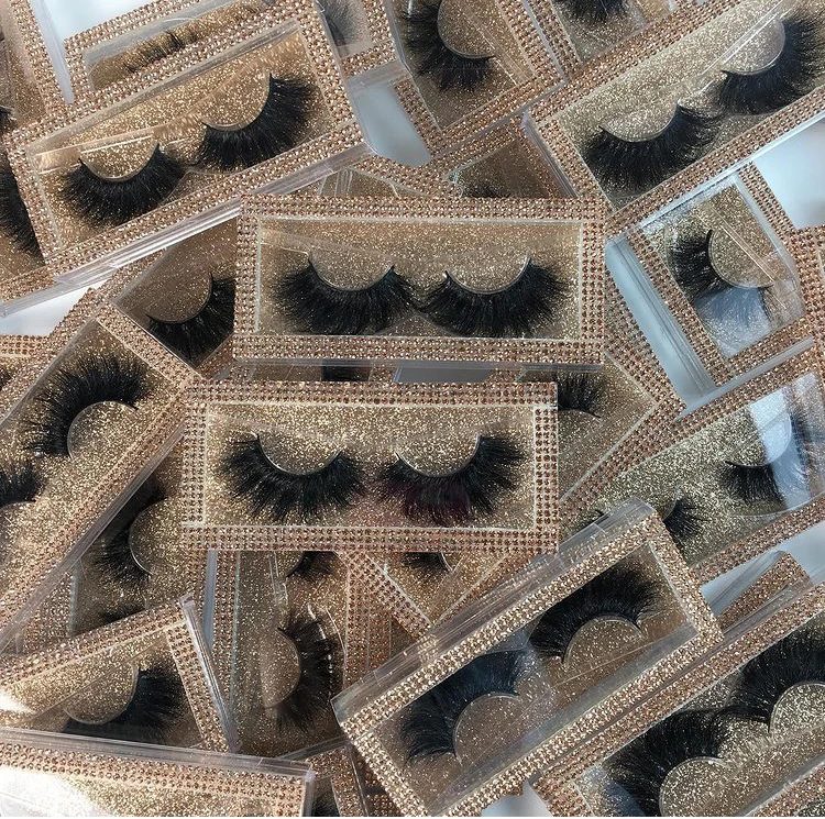 

Best selling custom luxury eyelash packaging box natural 3d silk lashes synthetic eyelash mink false eyelashes MInk 27mm 25mm