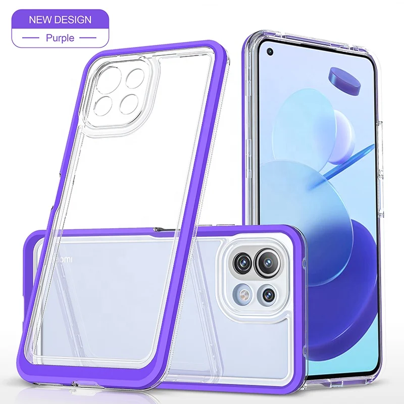 

Free Sample Back Cover for Xiaomi Case Tpu Acrylic Light Cell Phone Case for Xiaomi Mi 11 Lite, Multi colors