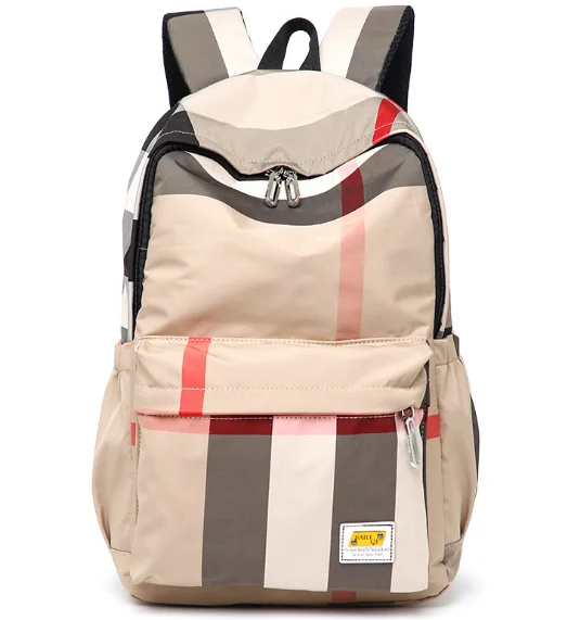 

Printed Plaid Customized Backpacks for Women Campus Student Canvas Outdoor Backpacks