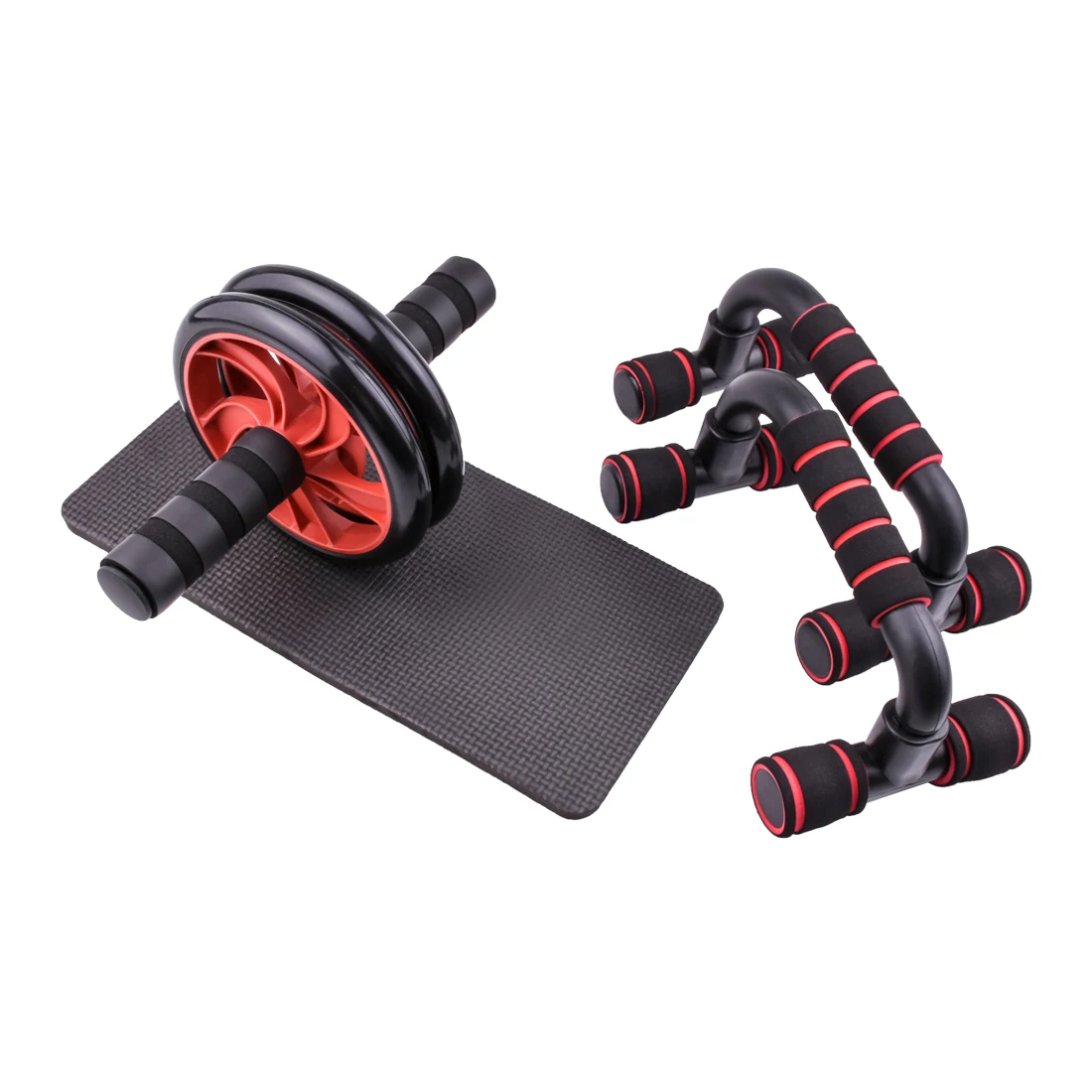 

AB Wheel with free knee mat Bodybuilding Muscle Exercise Gym Equipment cheap abdominal rollers