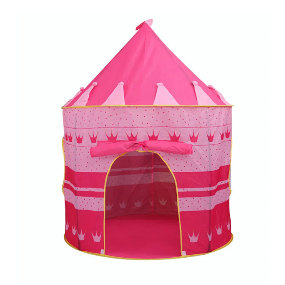 

Play Tent Portable Foldable Tipi Prince Folding Tent Children Boy Cubby Play House Kids Gifts Outdoor Toy Tents Castle, Polychromatic