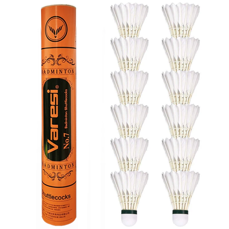 

77 High Speed Family Entertainment Amateur Training For All Ages And Players Duck Feather Badminton Shuttlecocks, Pure white