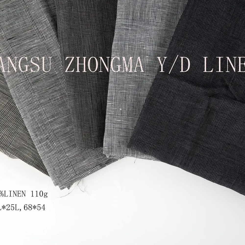 
ZMYD 1108 L25*L25 68*54 PURE LINEN FABRIC Y/D STRIPE PATTERN LINEN TEXTILE 