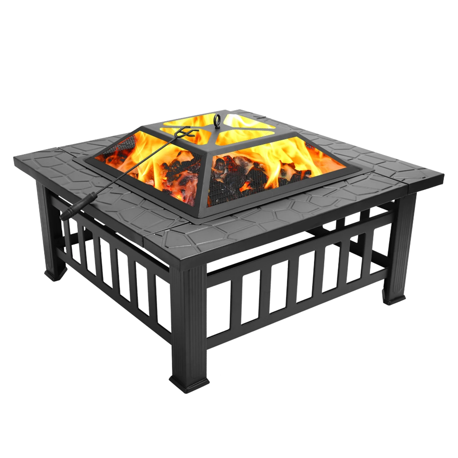 

Amazon Firestick Portable Courtyard Metal Fire Bowl with Accessories Black For Camping Outdoor