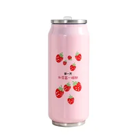 

Korean style pink cans Insulation mugs cute girl heart creative small fresh student cup cute cup