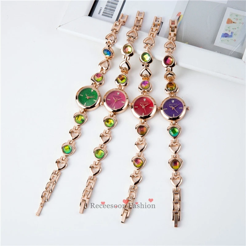 

Chic Starry Sky Woman Watches 2021 Watches Ladies Bracelet Quartz Watches Wrist With Color Changing Crystal Watchband, As picture shown