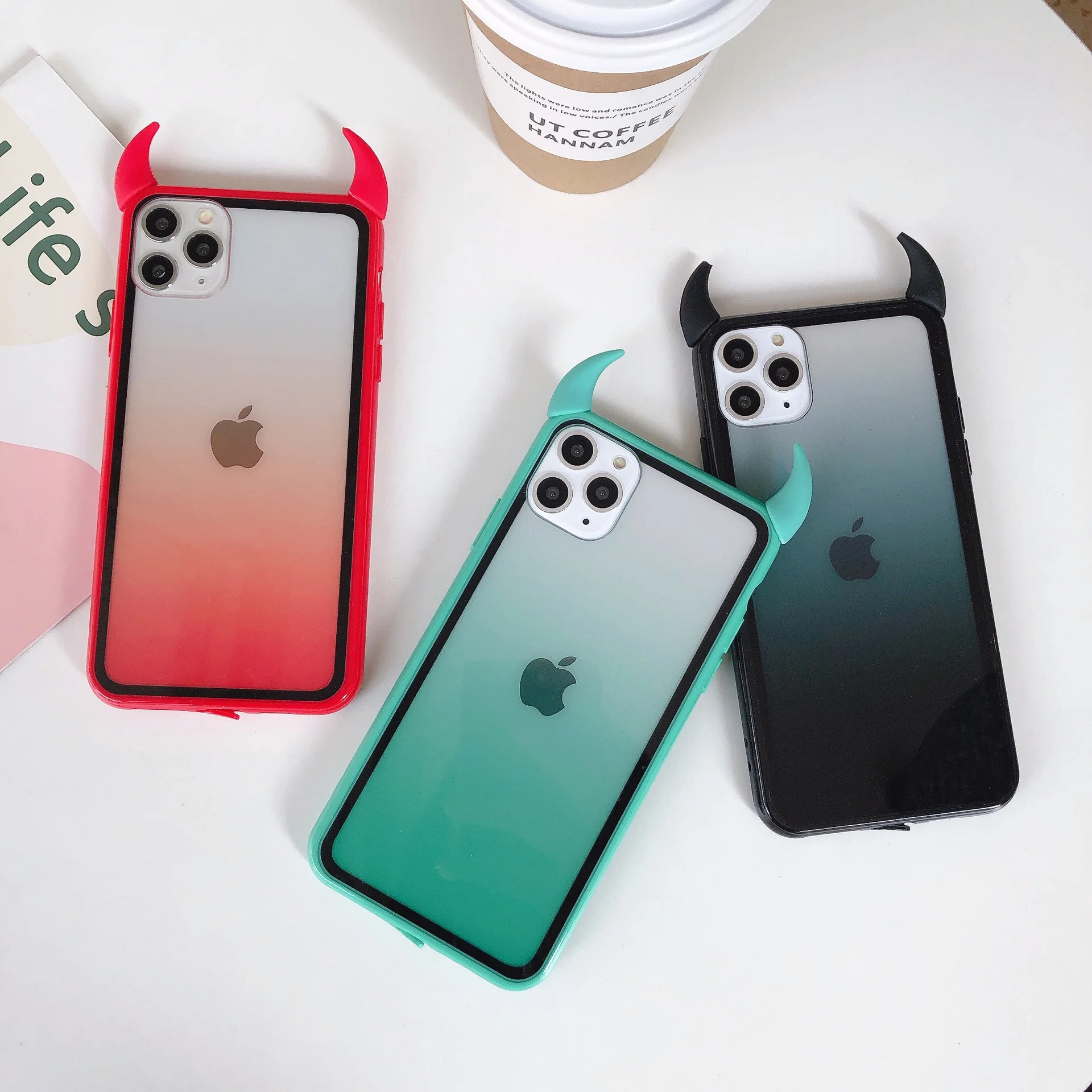 Cute Devil Horn Phone Case For Iphone12 11 Pro Max Xs Max Xr X 6 6s 7 8