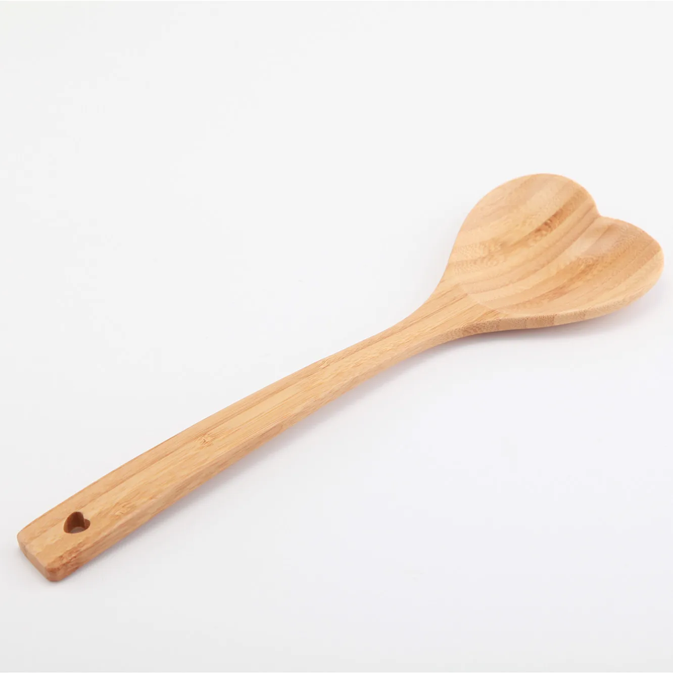 

Custom Heart Shaped Bamboo Spoon Wooden Kitchen Utensils Wooden Serving Mixing Spoon for Cooking Baking Stirring, Natural wood color