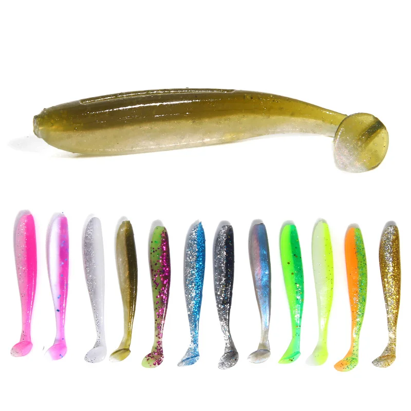 

Wholesale 1.8g Fake Bait 6.5cm Two-Color T Tail Big Soft Lure, 2 colors