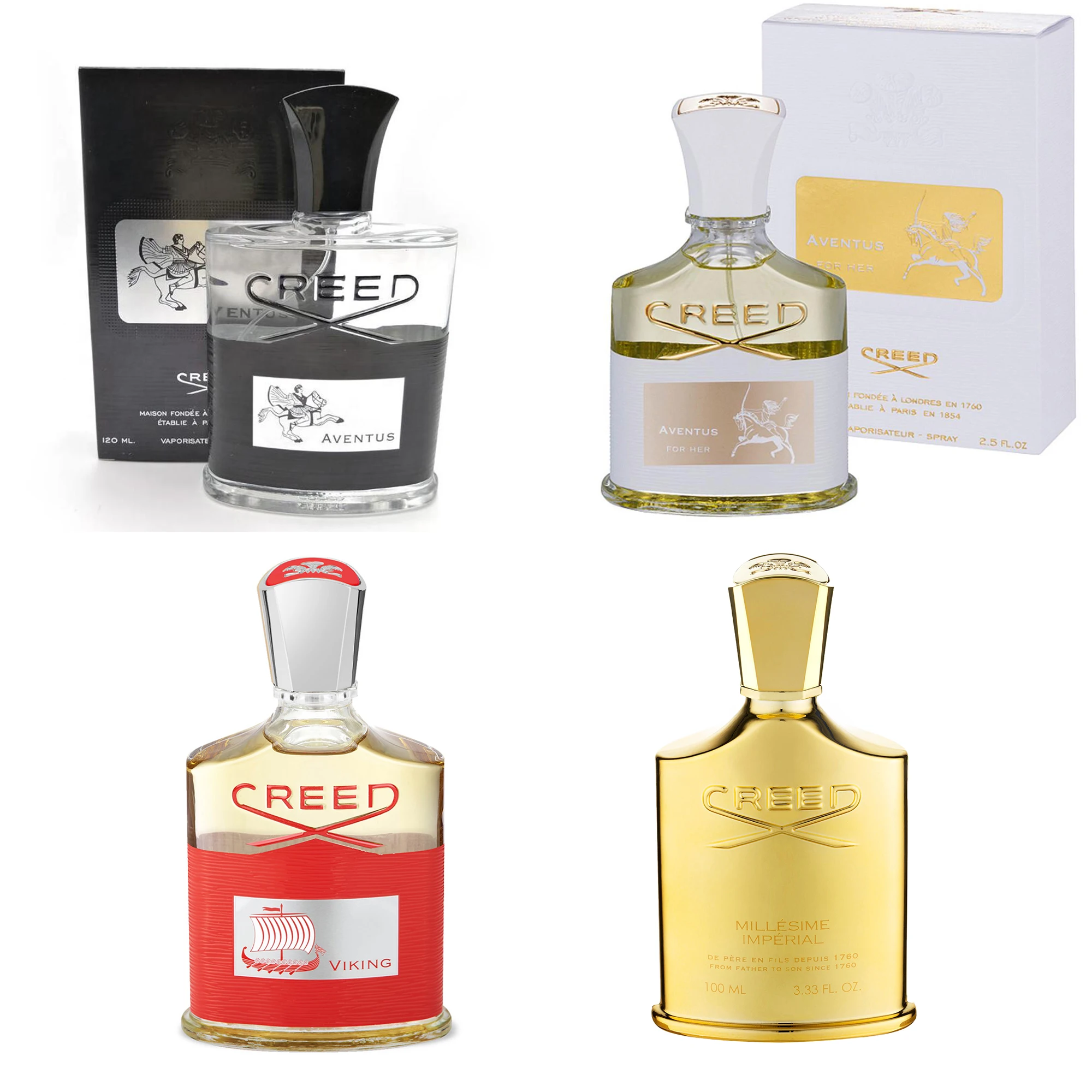 

Men Perfume CREED Aventus Millesime Silver Water Imperial Viking 120ml 100ml 75ml High Fragrance Long Lasting Good Smell