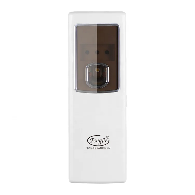 

Professional Factory Plastic Raw Material Toilet Washroom Key Design Wall Mounted Light Sensor Aerosol Dispenser, White